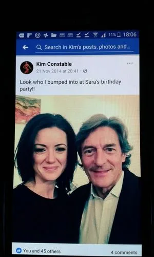 Sara Bronfman's stepfather is British actor Nigel Havers and Kim got to meet him at Sara's birthday party - pre-Raniere arrest.