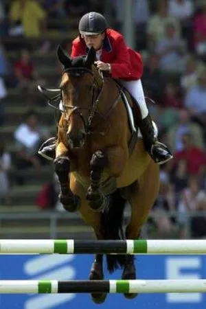 Bildnummer: 00573202  Datum: 26.06.2002  Copyright: imago/Uwe Kraft
Clare Bronfman (USA) auf Charlton; Vdig, hoch, Reiten, Reitsport, Springreiten, Hindernis CHIO Aachen 2002, Concours Hippique International Officiel, Weltfest des Pferdesports Aachen Pferdesport   Damen Einzel Deutschland Einzelbild Aktion Personen Tiere