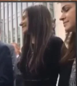 Moira Penza [l] and Tanya Hajjar at a press conference.