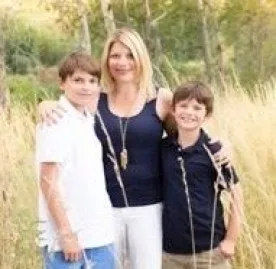 Cobie Jane with her sons.