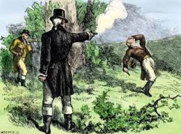 Duel between Alexander Hamilton and Aaron Burr.