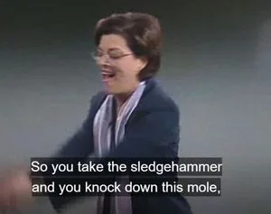 No Nancy is not the mole - that is a quote from her and something else is the mole - probably your independent mind.
