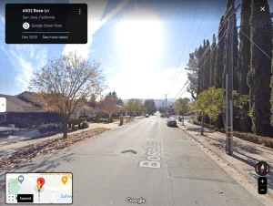 The block where Erin Valenti's rental car was discovered with her body in the back seat