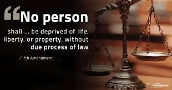 The review of due process via the First Amendment is due process itself.