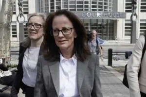 Kathy Russell leaves court.