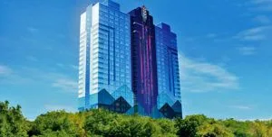 From the treetops of Parcel 0 we can see the one beneficiary of the mayor's grand plans.