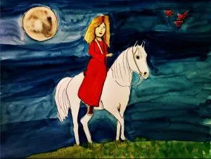 MK10ART's evocative and tender painting of Rhiannon.