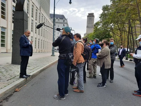 Frank Parlato press conference after Raniere Sentencing