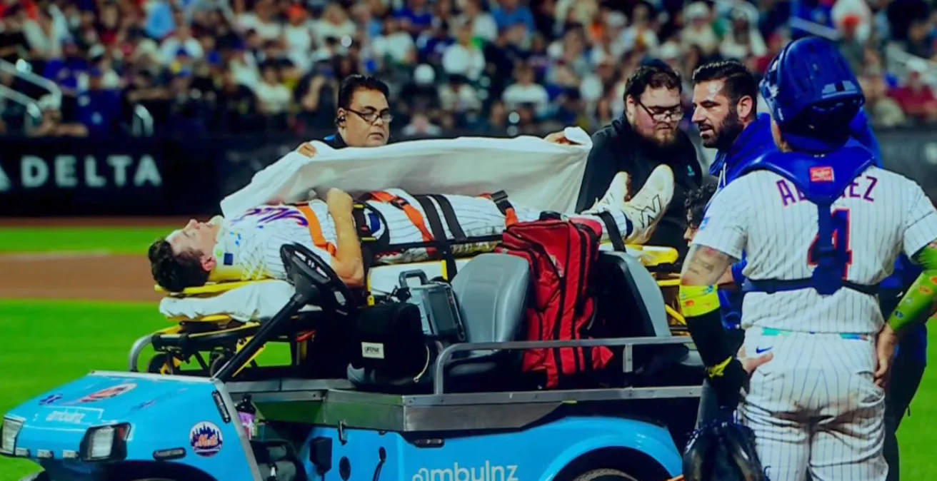 Jared Young Was Stretchered Off After A Teammate's Knee Hit Him In The Head