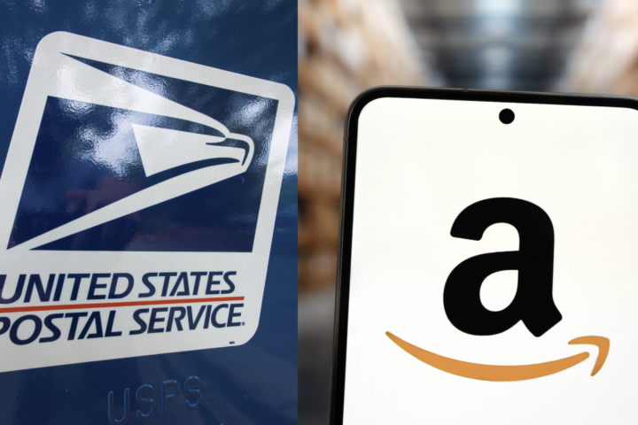 USPS and Amazon via Shutterstock